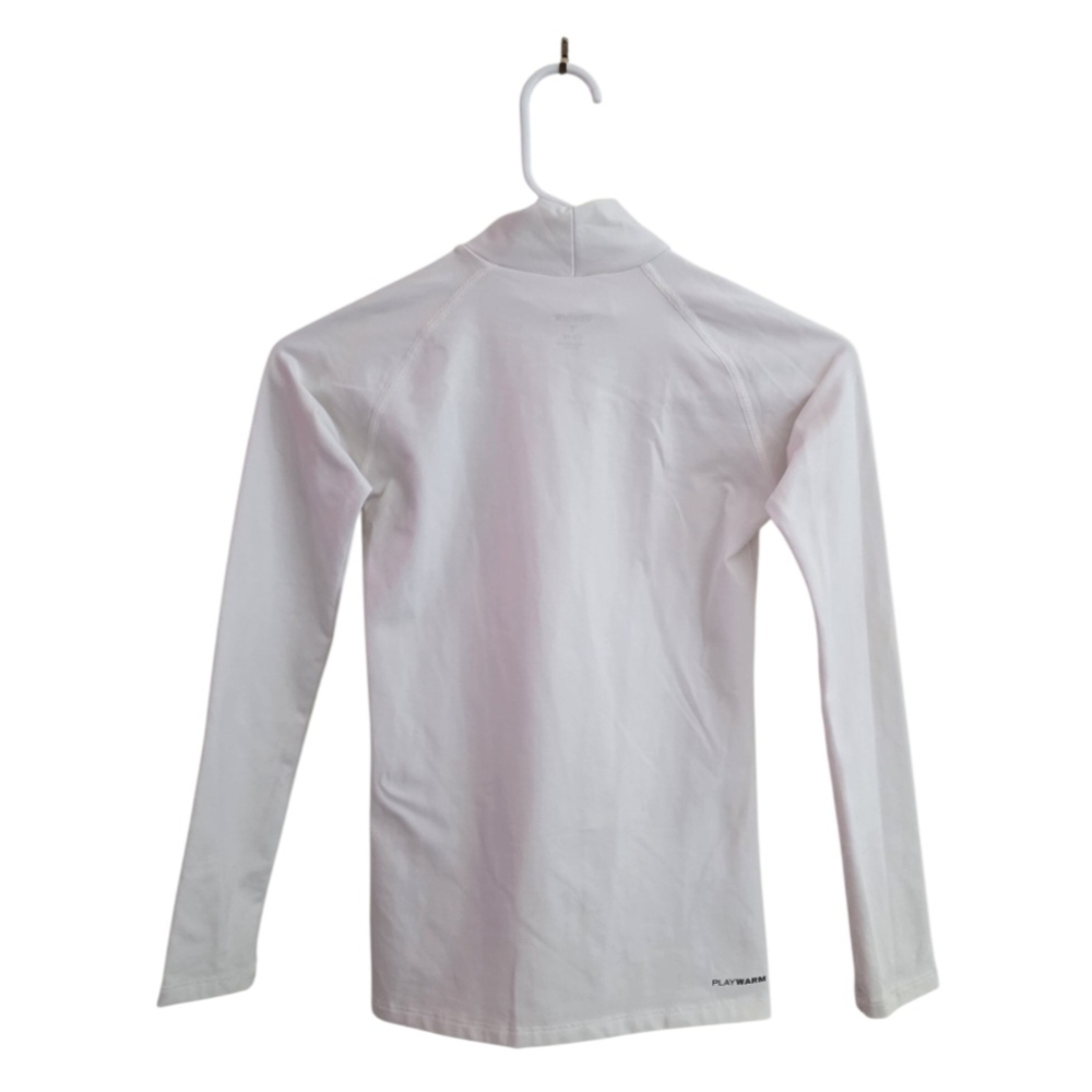 Reebok Youth L (12-14) White Playwarm Long Sleeve BreathableTop - Picture 2 of 6